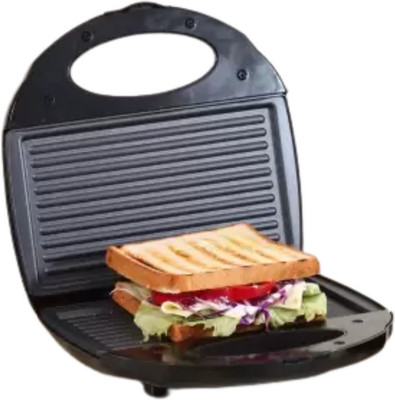 TechKing 700 Watt Grill Sandwich Toaster with Fixed Grill Plates, Black Open Grill(Multicolor)