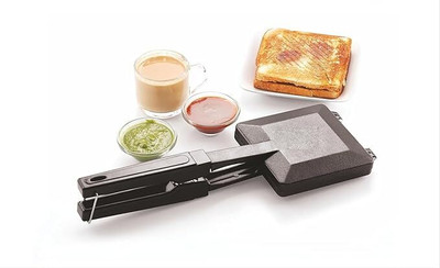 Surya King Non-stick Grill Gas Toaster Premium Bread Toaster, Sandwich Maker Grill(Black)