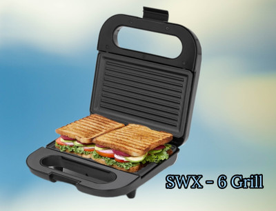 BAJAJ by BAJAJ Sandwich Maker SWX 6 Grill - 270112 [ 800W ] Grill(Black)