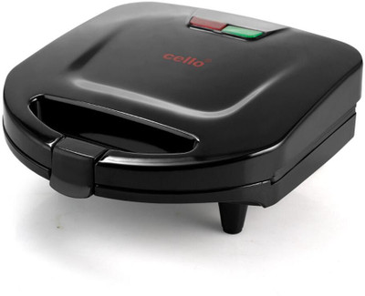 cello ToastiGO Grill Maker 800W | Non Stick Coating | Electric Sandwich Maker Grill(Black)
