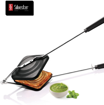 Silvester Non-Stick Sandwich Maker Regular Gas Toaster Toast(Black)