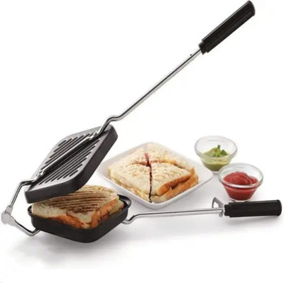 MIRHA Gas Grill Toaster/Gas Toaster/Gas Toaster Sandwich Maker Grill, Open Grill, Toast, Waffle(Black)