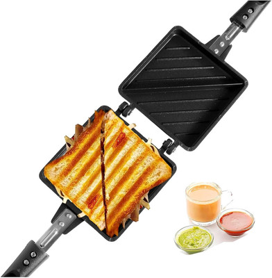 BLLUEX Non-Stick Hand Toaster, Gas Toaster, 2 Slice Toast Open Grill Standerd Toast(Black)