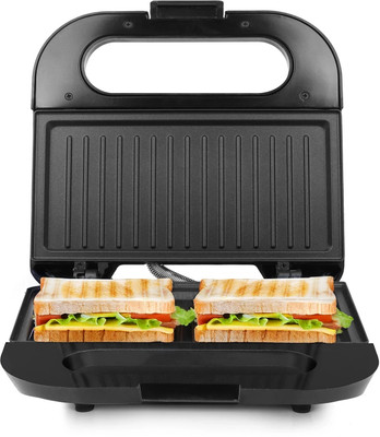 MILTON Royal Pro Express 800W Toaster Griller Sandwich Maker Top Stainless Steel Body Grill(Black)