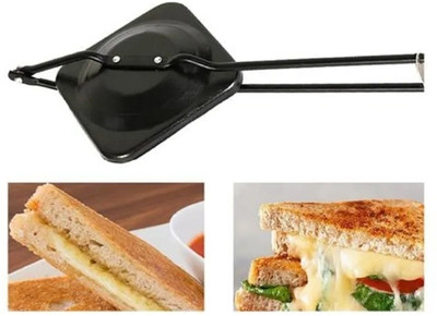 Zodex Square Grill Toaster Sandwich Toast //Non-Stick Aluminium Mini Gas Toaster | Grill(Black)