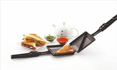 BLLUEX Premium Non-Stick Aluminium Grill Sandwich Toaster/Sandwich Maker/Gas Toaster Toast(Black)