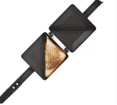 BLLUEX Non-Stick Hand Toaster, Gas Toaster, 2 Slice Toast Open Grill Black Toast(Black)