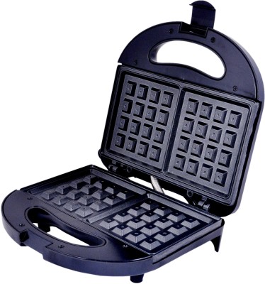 Homeberg Non-Stick Coating 2-Slice Delight Waffle Maker 800W - HWM629 Grill, Toast, Waffle(Silver, Black)