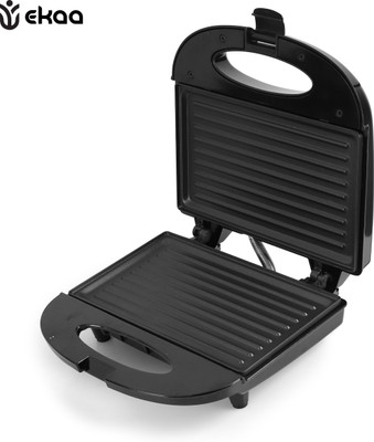 Ekaa by Zeeson Industries Sandwich Maker SMG23 | 750W Fixed Grill Plates | Electric Toaster / Grill(Black)