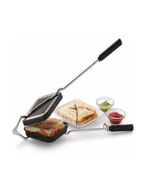 Flawless by 0 Premium Non-Stick Aluminium Grill Sandwich Toaster/Sandwich Maker/Gas Toaster/Gas Griller/Griller/Bread Griller/Instant Toaster Maker Grill Sandwich Maker(Black)