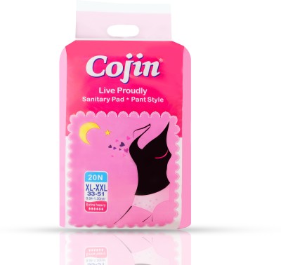 Cojin Overnight Disposable Period Panties For Heavy Flow (L-XL) Sanitary Pad(Pack of 20)