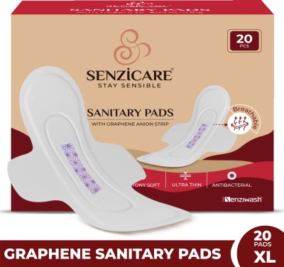 Senzicare Graphene Anion Premium Ultra Thin Breathable Sanitary Napkins XL Sanitary Pad(Pack of 20)
