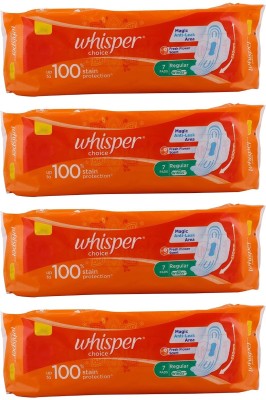 Whisper Choice Ultra Sanitary Pads Regular Size Sanitary Pad  (Pack of 4)