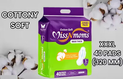 MISS N MOMS EXTRA LARGE HIGH FLOW COTTONY SANITARY PAD (PACK OF 40) Sanitary Pad