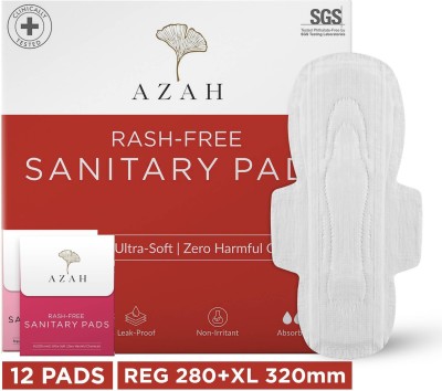 AZAH Rash-Free Clinically Tested Mix With Disposable Bag Sanitary Pad(Pack of 12)