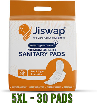 Jiswap XXXXXL Ultra Thinz Soft for Heavy Flow (5XL - 440mm) Sanitary Pad(Pack of 30)