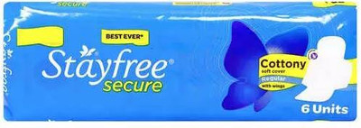 STAYFREE secure Cottony Regular 230 mm - 6 Sanitary Pad