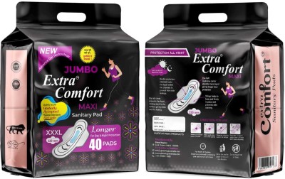 jumbo extra comfort Sanitary Pads for Women with Wings Sanitary Pad(Pack of 2)