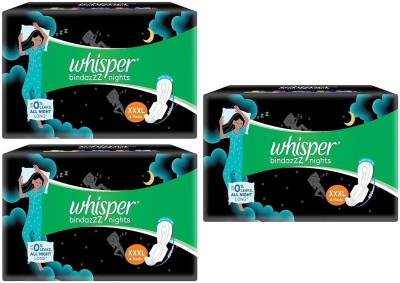 Whisper bindazzZ nights XXXL - 4x3 Pcs Sanitary Pad(Pack of 3)