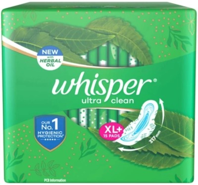 Whisper Ultra hygiene+comfort XL Plus ( 15 pads ) Sanitary Pad(Pack of 15)