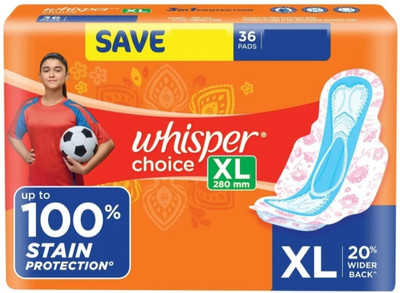 Whisper CHOICE 280 MM XL - 35 Sanitary Pad(Pack of 35)