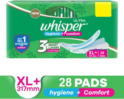 Whisper ULTRA Hygiene + Comfort XL Plus 317 mm 30 Pcs Sanitary Pad(Pack of 15)