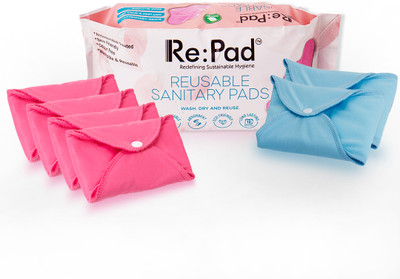 Re:pad Reusable Pad-4 Maxi + 2 Super Sanitary Pad(Pack of 6)