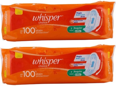Whisper Choice Ultra Sanitary Pads Regular Size Sanitary Pad  (Pack of 2)