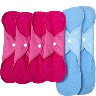Re:pad Reusable Pad-4 Maxi + 2 Super Sanitary Pad(Pack of 6)