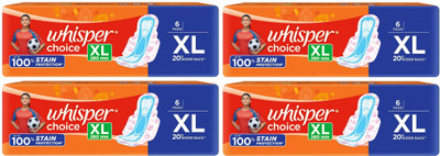 Whisper choice XL 280 mm - 6x4 Pcs Sanitary Pad(Pack of 4)