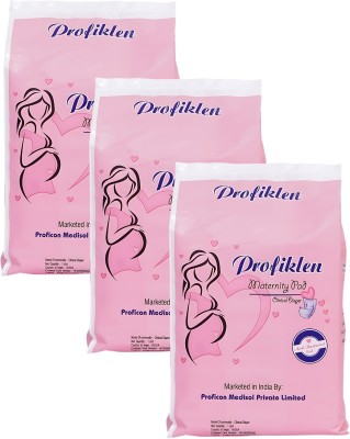 Profiklen Maternity Pads for Women Super Absorption Sanitary Pad(Pack of 3)