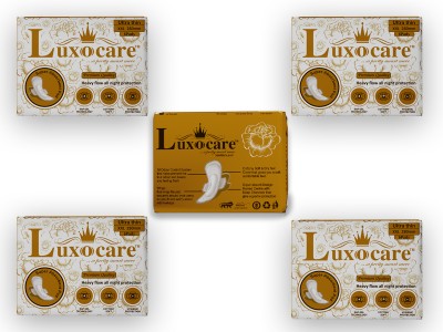 Luxocare Ultra-Thin XXL 280mm 30 Sanitary Pads All Night Protection Cottony Soft Sanitary Pad(Pack of 5)