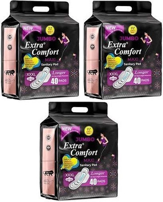 jumbo extra comfort Dry Feel Regular Sanitary Pad(Pack of 120)