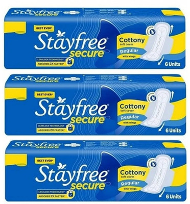 STAYFREE Regular 6+6+6 ( pack of 3 ) Sanitary Pad