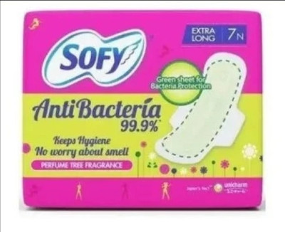 SOFY ANTIBACTERIA EXTRA LONG XL - 7 PADS Sanitary Pad(Pack of 7)