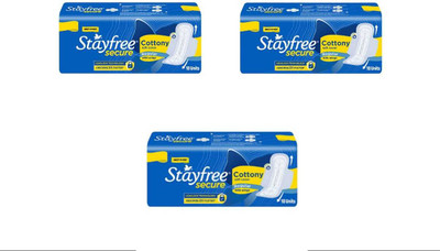 STAYFREE Secure Night Cottony Comfort Sanitary Pad(Pack of 18)