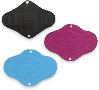 AAKAV Absorbency Soft Cloth Menstrual Pads for Periods Sanitary Pad(Pack of 3)