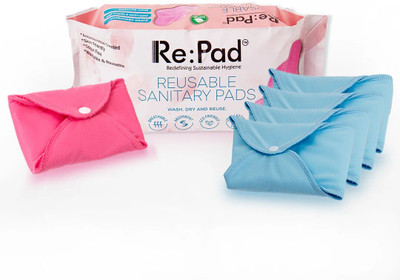 Re:pad Reusable Pad-1 Maxi + 5 Super Maxi Sanitary Pad(Pack of 6)