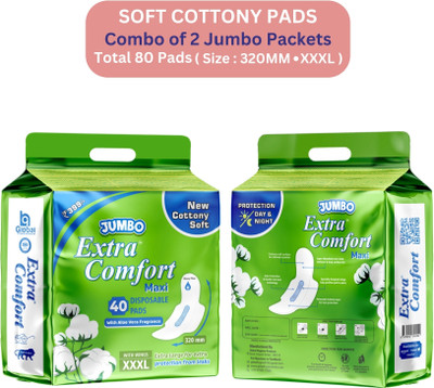 jumbo extra comfort Disposable Period Pads for Women Sanitary Pad(Pack of 2)