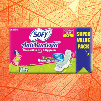 SOFY SOFYAnti-Bacteria48Pack-Sanitary Pad (Pack of 48) Sanitary Pad