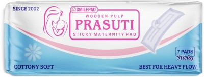 Prasuti Gold Sticky Maternity Pads for Women XXL | Ultra Soft Post Pregnancy Bleeding Sanitary Pad(Pack of 7)