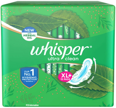 Whisper ULTRA CLEAN XL PLUS 317mm – 15 PAD Sanitary Pad
