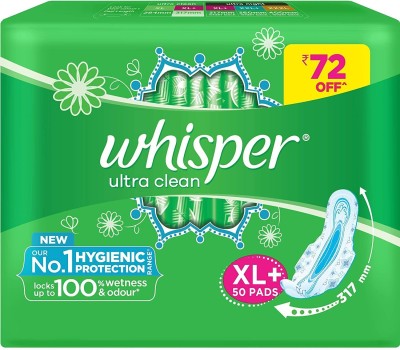 Whisper Ultra Clean Sanitary Pad(Pack of 50)