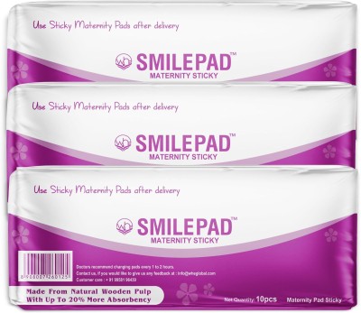 SMILEPAD Sticky Maternity Pad for Pregnancy | Ultra Soft 290mm, XXL Delivery Sanitary Pad(Pack of 30)