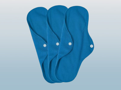 HouseOfCommon Reusable Soft Fabric Sanitary Pads with Button Lock for Comfortable Daily Use Sanitary Pad(Pack of 3)