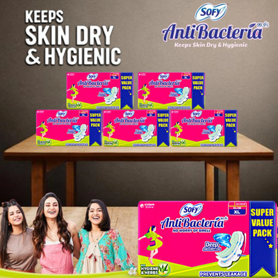 SOFY SSofy Pads Antibactaria Extra Large XL Size (pack of 48) Sanitary Pad(Pack of 48)