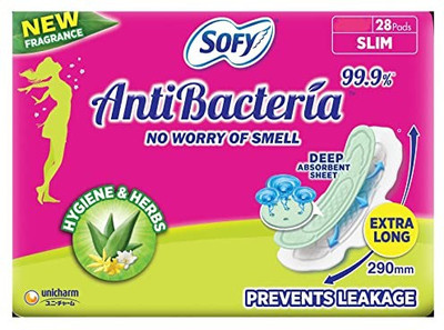 SOFY ANTIBACTERIA EXTRA LONG 28N Sanitary Pad