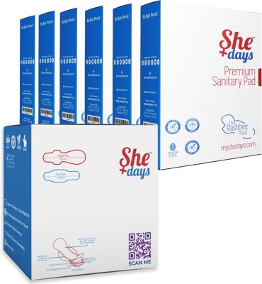 shedays Ultra Thin Rash Free Sanitary Pads for Women - One 20 Pack and Six 10 Pack Sanitary Pad(Pack of 7)