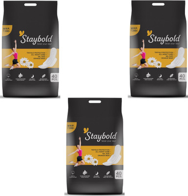 Staybold Dry Feel XXL Sanitary Pads for Women with Leakage Protection & Quick Absorption Sanitary Pad(Pack of 120)
