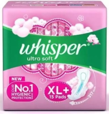 Whisper Ultra Soft Sanitary pads for women XL Plus - 15 Pads Sanitary Pad